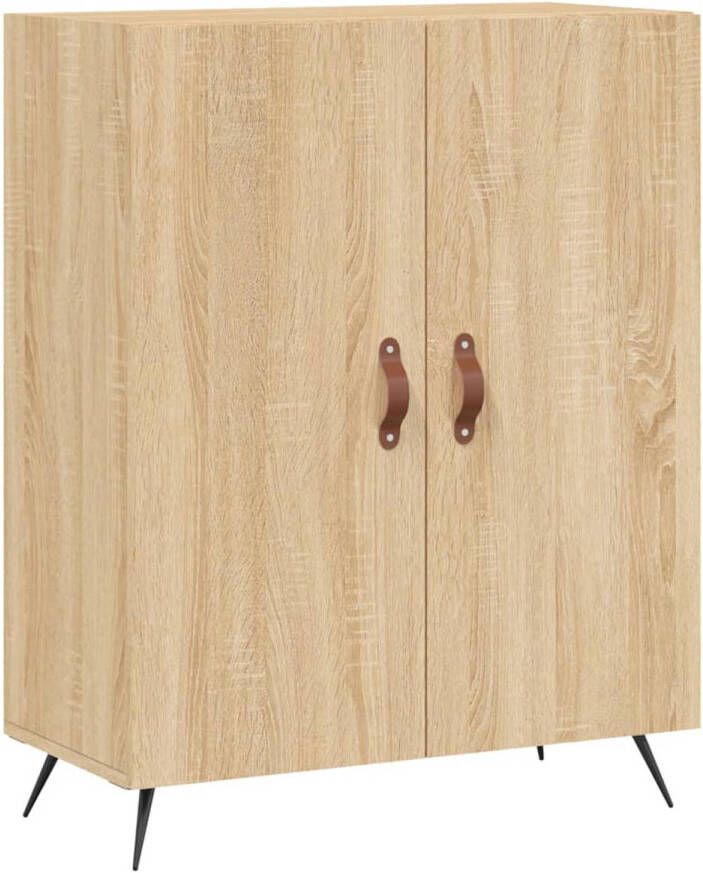 The Living Store Dressoir 69.5 x 34 x 90 cm Sonoma eiken Bewerkt hout en metaal