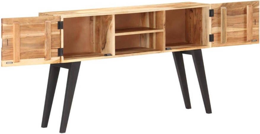 The Living Store Dressoir Acaciahout 120 x 30 x 75 cm 2 deuren vakken