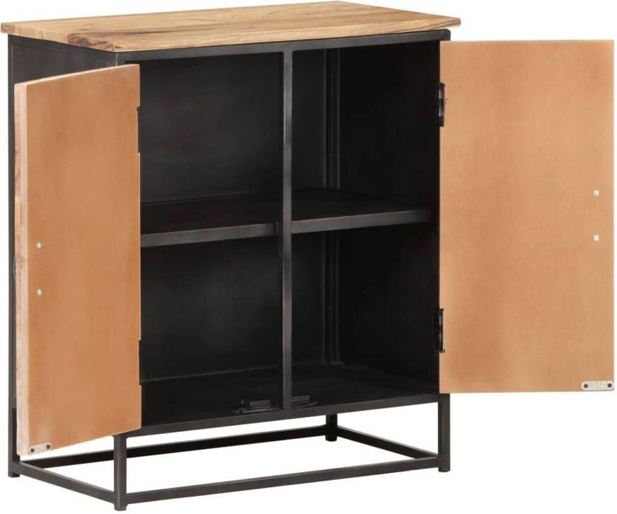 The Living Store Dressoir Acaciahout Staal 60 x 35 x 70 cm Industriële charme