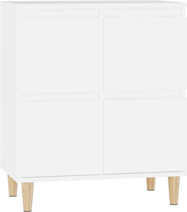 The Living Store Dressoir Basic Wit 60 x 35 x 70 cm Bewerkt hout