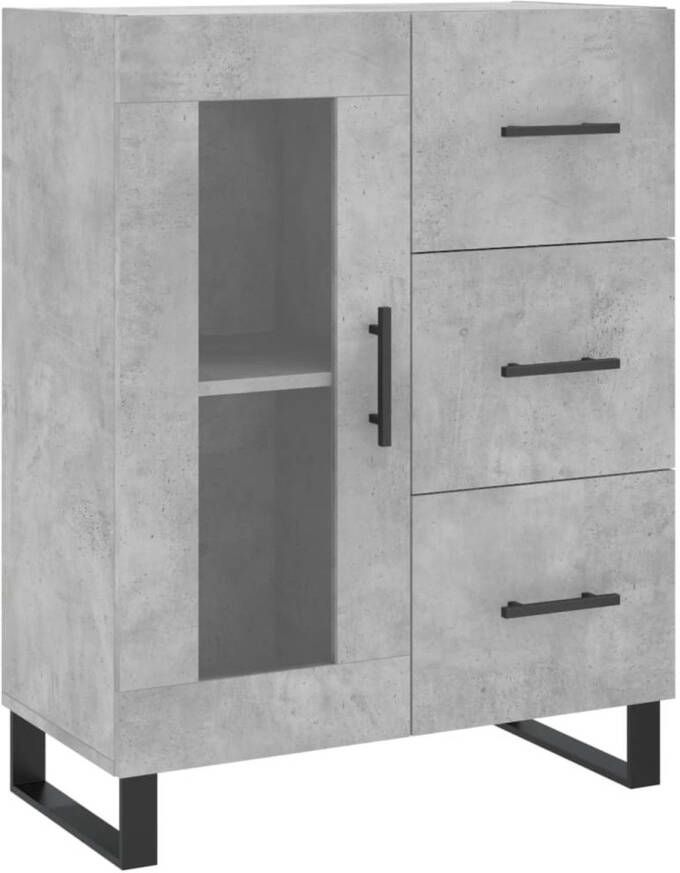 The Living Store Dressoir Betongrijs 69.5 x 34 x 90 cm Hoge kwaliteit Stevig materiaal