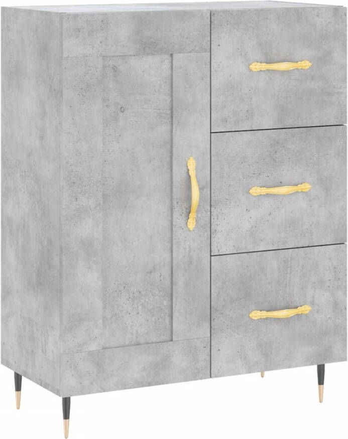 The Living Store Dressoir Betongrijs 69.5 x 34 x 90 cm Tijdloos design