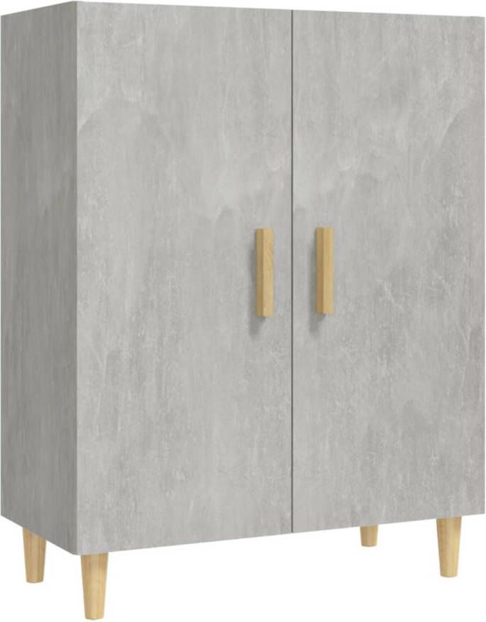 The Living Store Dressoir Betongrijs 70 x 34 x 90 cm Bewerkt hout