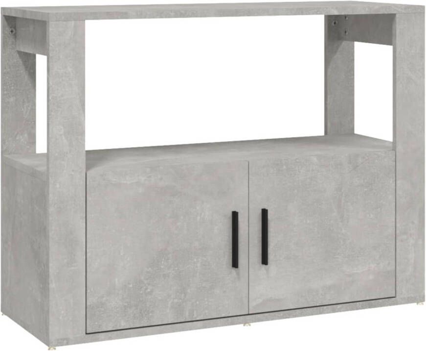 The Living Store Dressoir Betongrijs 80 x 30 x 60 cm (B x D x H) Praktisch en elegant