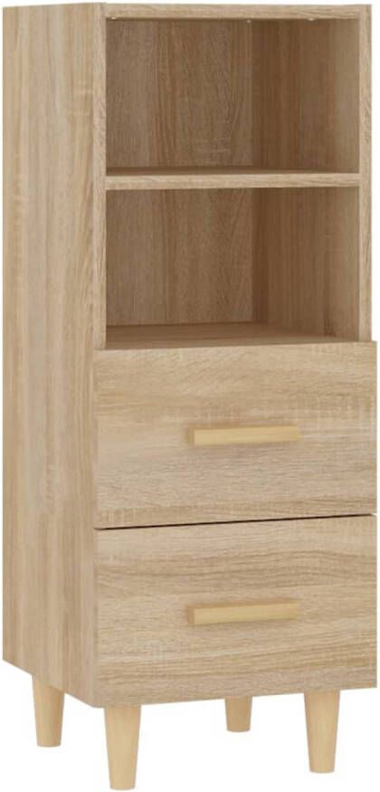 The Living Store Dressoir Bewerkt Hout 34.5 x 34 x 90 cm Sonoma Eiken