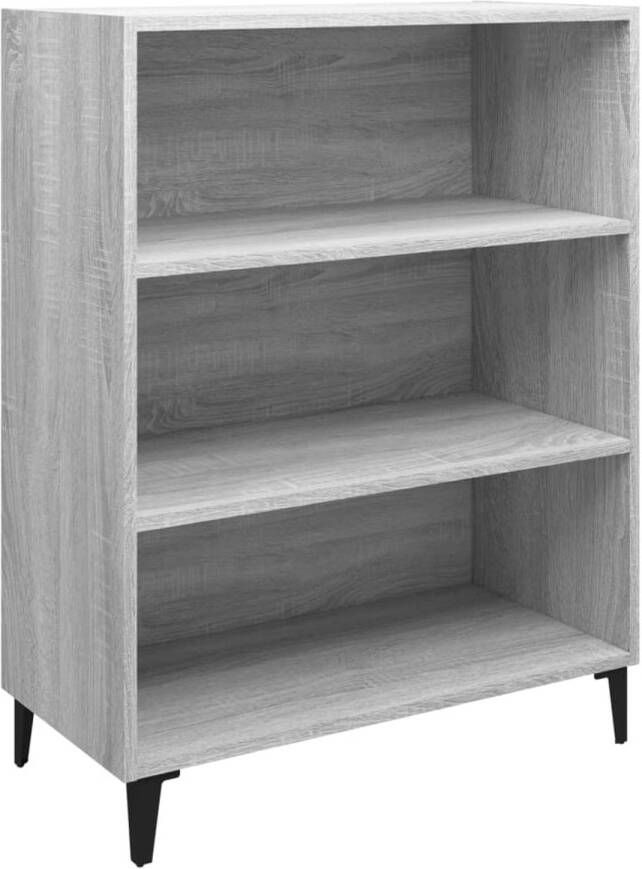 The Living Store Dressoir Bewerkt Hout 69.5 x 32.5 x 90 cm Grijs Sonoma Eiken