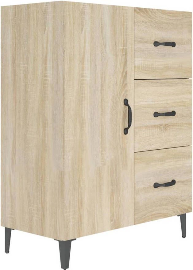 The Living Store Dressoir Bewerkt Hout 69.5 x 34 x 90 cm Sonoma Eiken