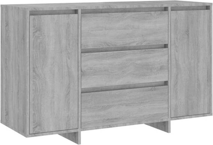 The Living Store Dressoir Bijzetkast 120 x 41 x 75 cm Grijs Sonoma Eiken Materiaal