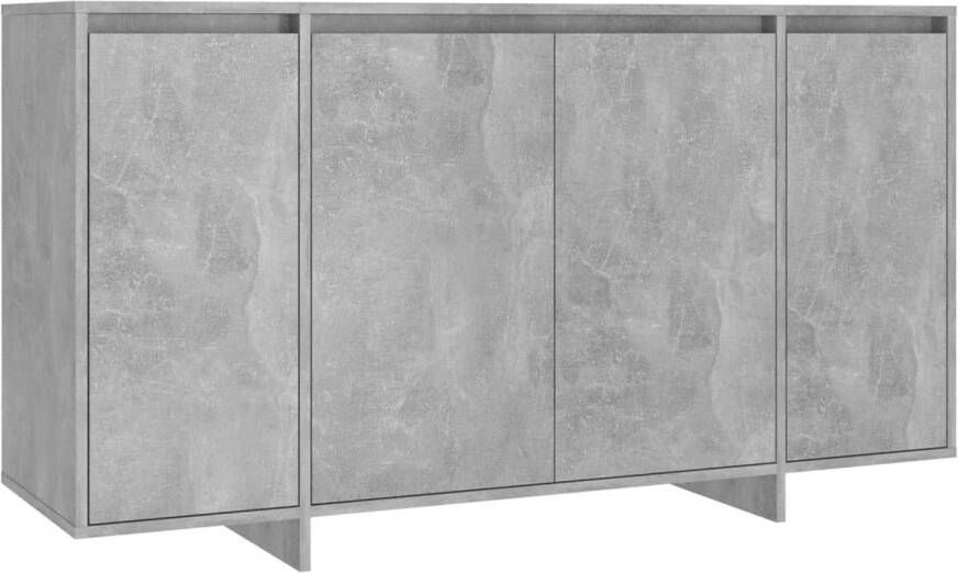 The Living Store Dressoir Bijzetkast 135 x 41 x 75 cm Betongrijs