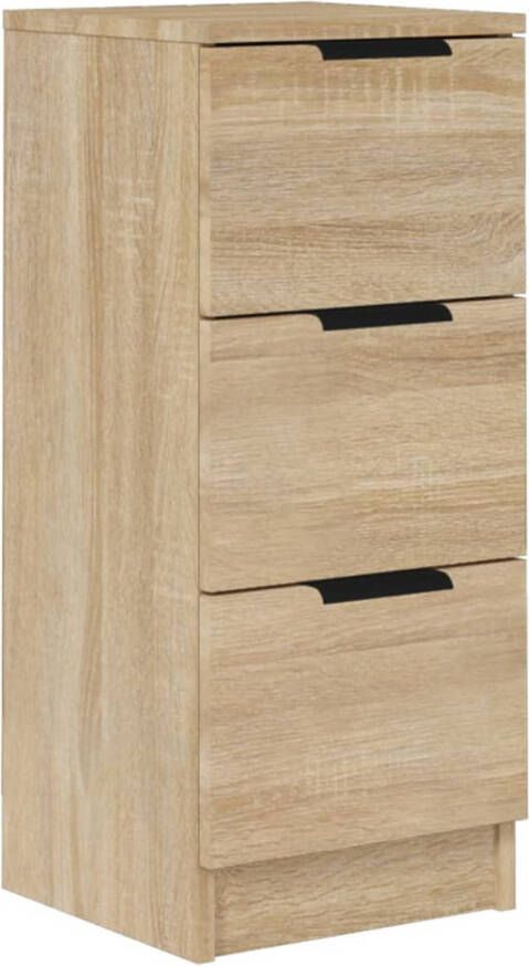 The Living Store Dressoir Bijzetkast 30x30x70 cm Sonoma eiken hout