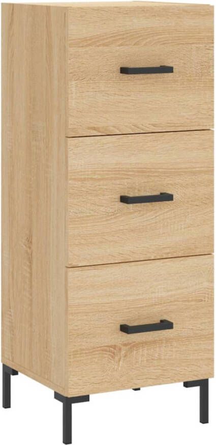 The Living Store Dressoir Bijzetkast 34.5 x 34 x 90 cm Sonoma eiken