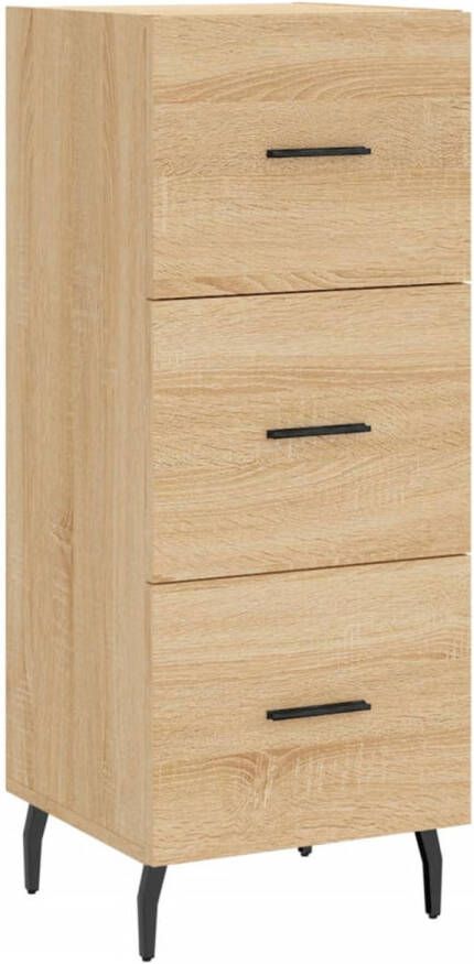 The Living Store Dressoir Bijzetkast 34.5 x 34 x 90 cm Sonoma eiken