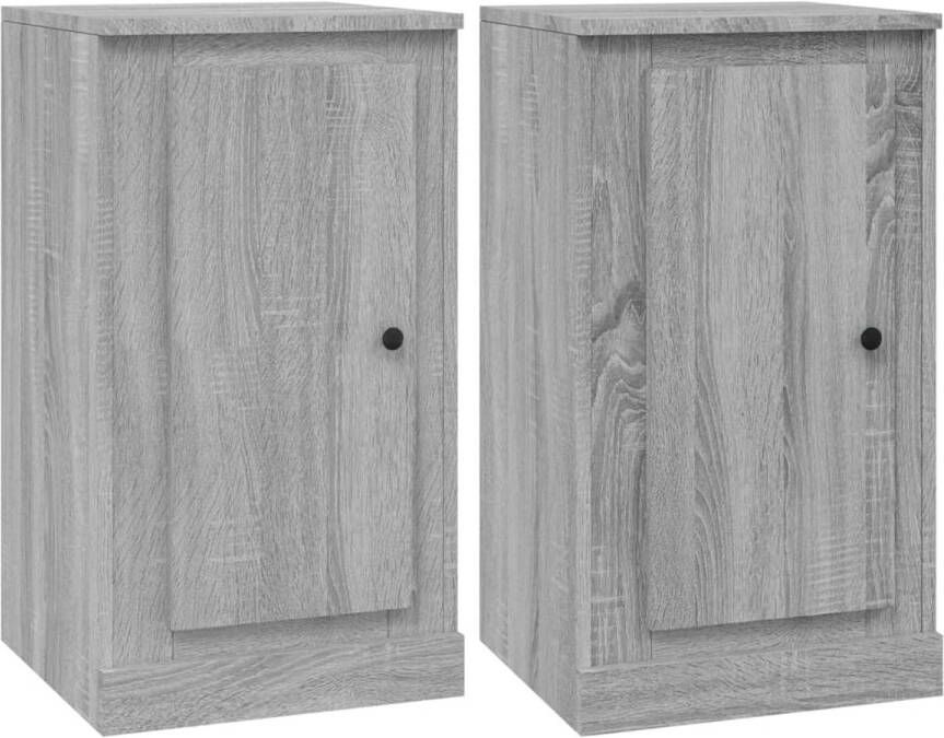 The Living Store Dressoir Bijzetkast 37.5 x 35.5 x 67.5 cm Grijs Sonoma Eiken