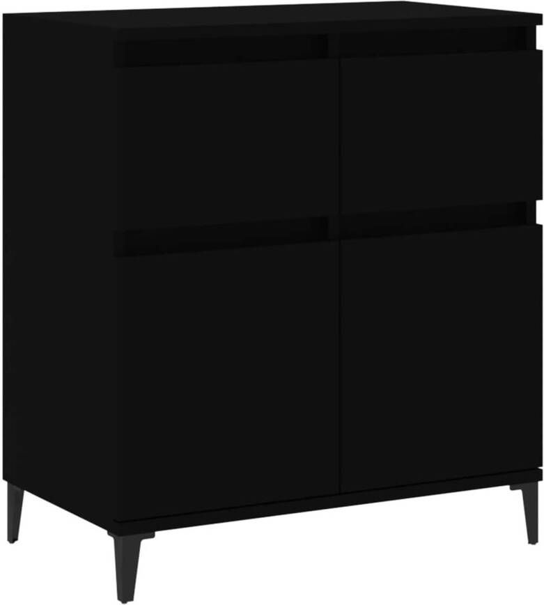 The Living Store Dressoir Bijzetkast 60 x 35 x 70 cm Zwart