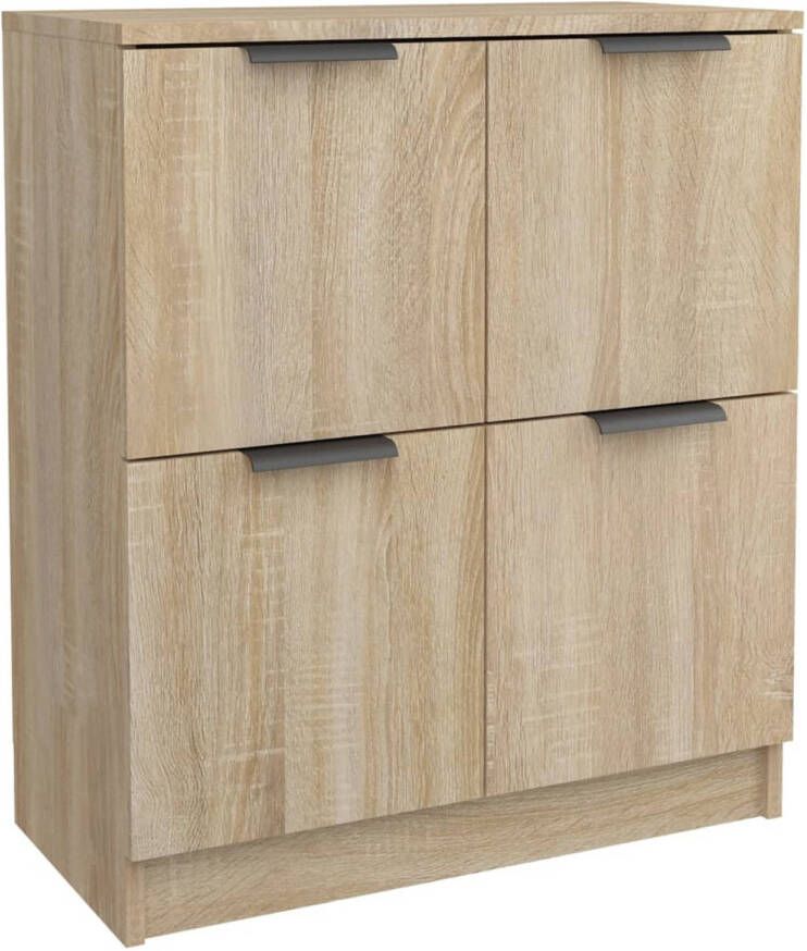 The Living Store Dressoir Bijzetkast 60x30x70 cm Sonoma Eiken