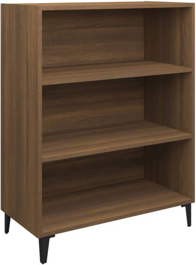 The Living Store Dressoir Bijzetkast 69.5 x 32.5 x 90 cm Bruineiken