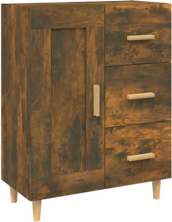 The Living Store Dressoir Bijzetkast 69.5 x 34 x 90 cm Gerookt eiken