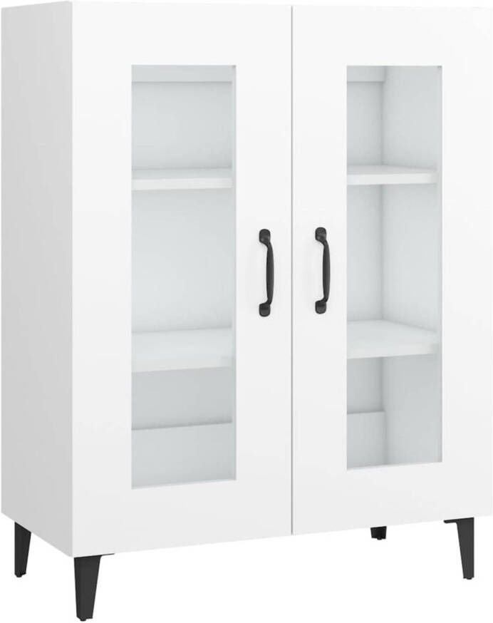 The Living Store Dressoir Bijzetkast 69.5 x 34 x 90 cm visuele glazen deur