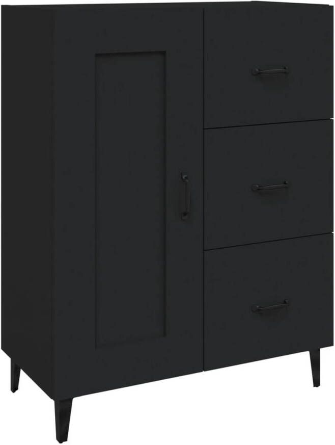 The Living Store Dressoir Bijzetkast 69.5 x 34 x 90 cm Zwart