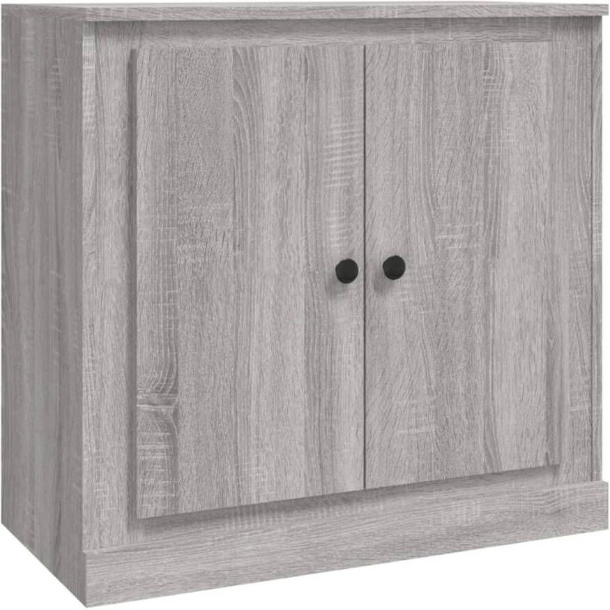 The Living Store Dressoir Bijzetkast 70 x 35.5 x 67.5 cm Grijs Sonoma Eiken