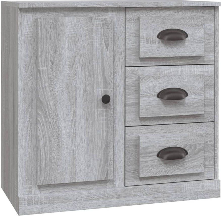 The Living Store Dressoir Bijzetkast 70 x 35.5 x 67.5 cm Grijs Sonoma Eiken