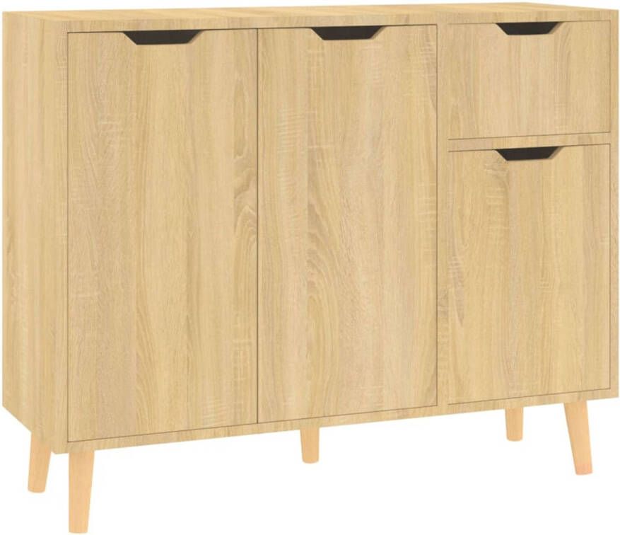 The Living Store Dressoir Bijzetkast 90x30x72 cm Sonoma Eiken