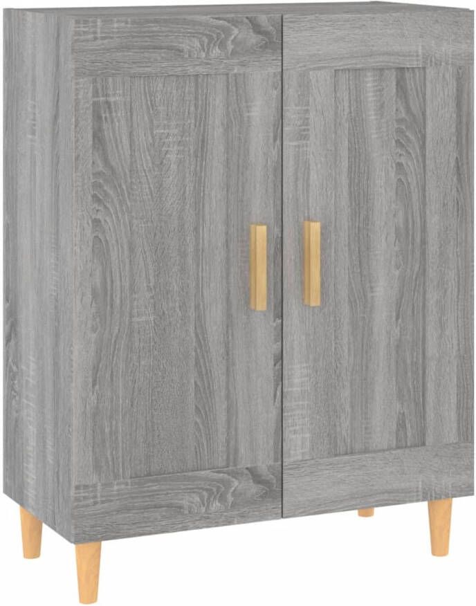 The Living Store Dressoir Bijzetkast Afmetingen- 69.5 x 34 x 90 cm Kleur- Grijs Sonoma Eiken