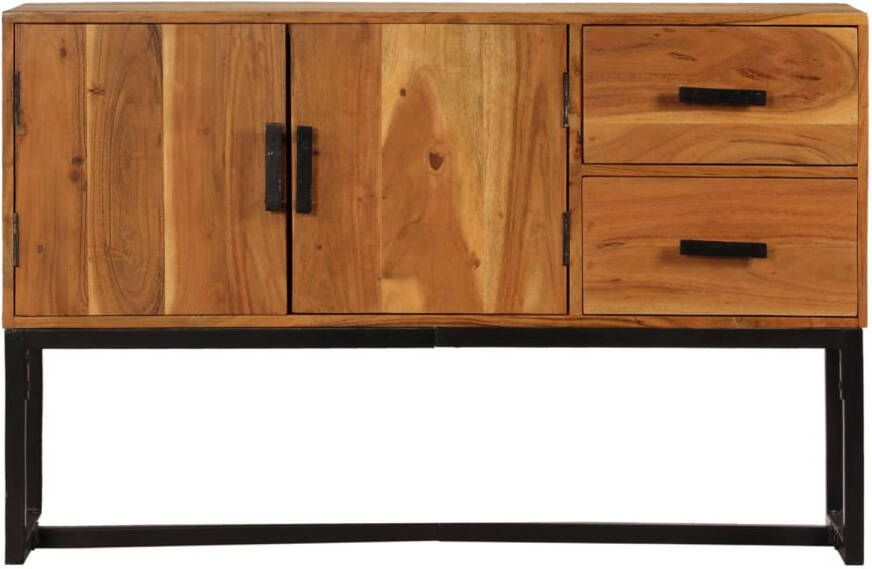 The Living Store Dressoir Bruin Acaciahout 110 x 30 x 70 cm Met 2 deuren en 2 lades