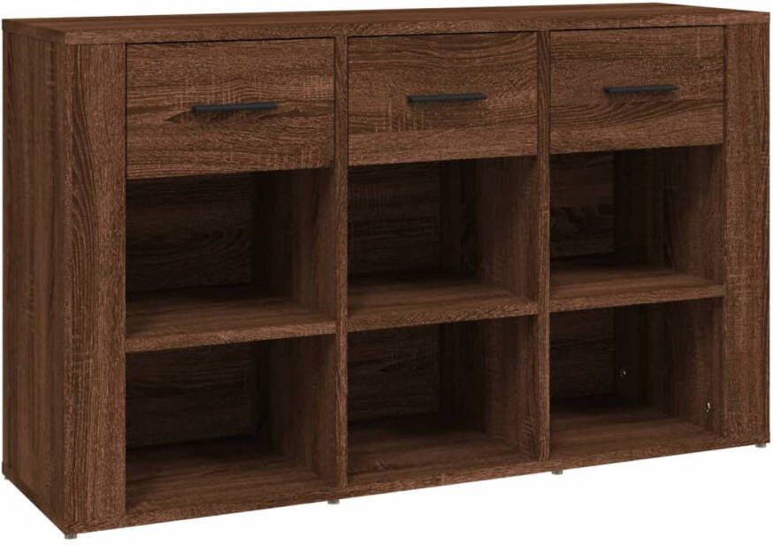 The Living Store Dressoir Bruineiken 100 x 30 x 59.5 cm Tijdloos Stevig Voldoende opbergruimte