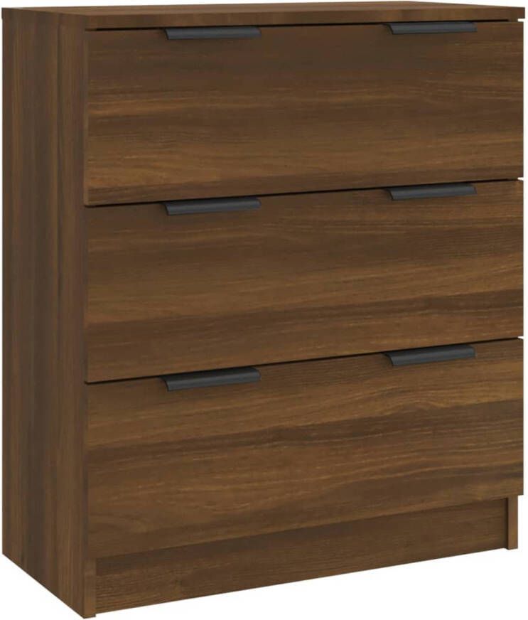 The Living Store Dressoir Bruineiken 60 x 30 x 70 cm 3 Lades