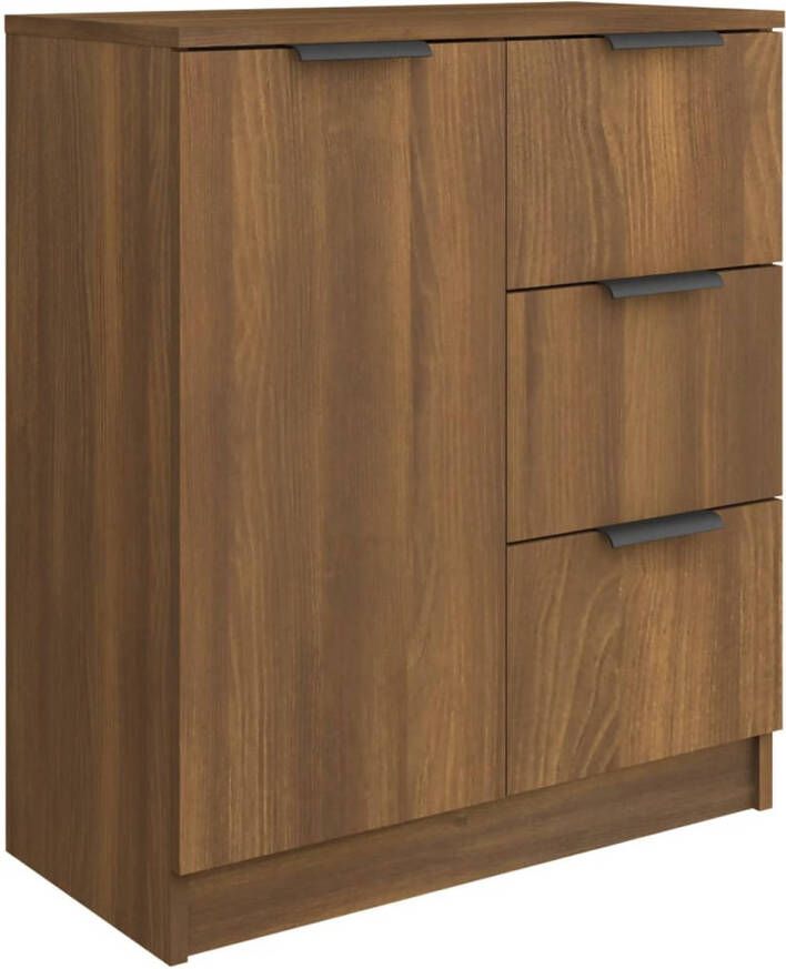 The Living Store Dressoir Bruineiken 60 x 30 x 70 cm Bewerkt hout