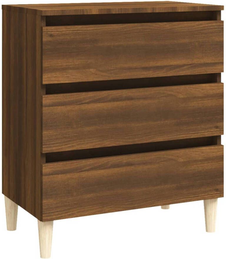 The Living Store Dressoir Bruineiken 60 x 35 x 69 cm Met 3 lades