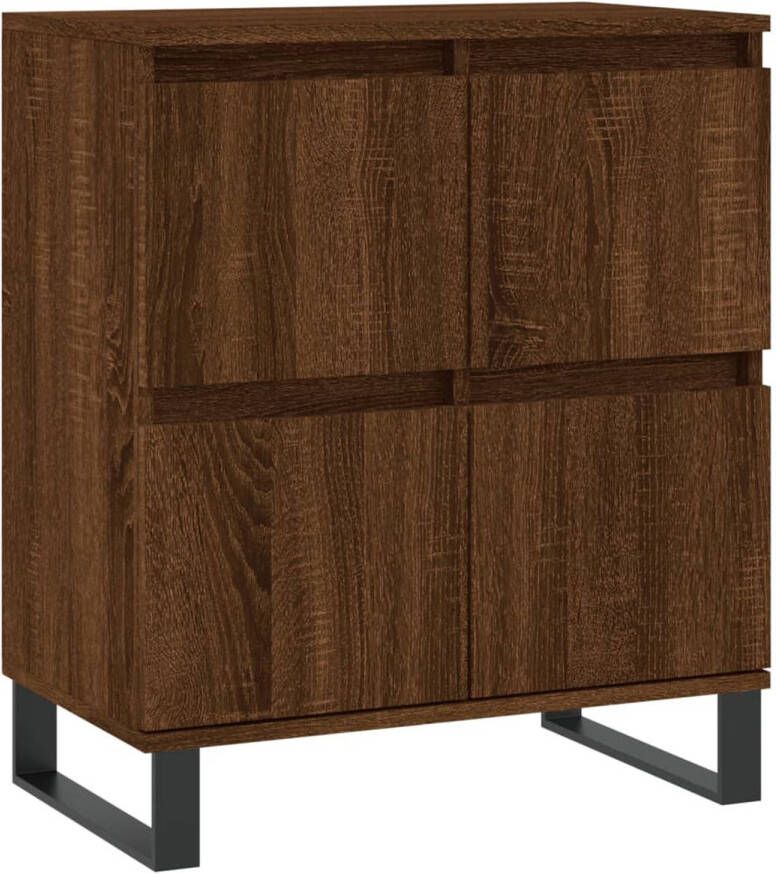 The Living Store Dressoir Bruineiken 60 x 35 x 70 cm Duurzaam bewerkt hout en ijzer