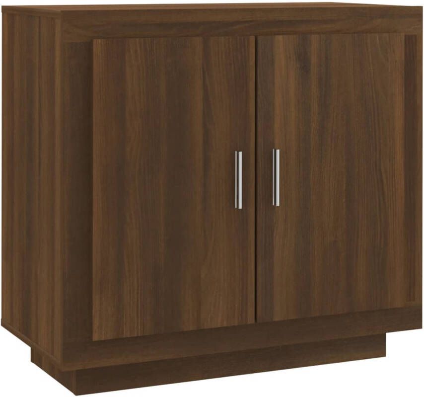 The Living Store Dressoir Bruineiken 80x40x75 cm Bewerkt Hout 2 Deuren