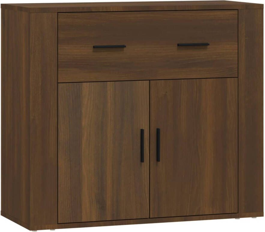 The Living Store Dressoir Bruineiken Bewerkt Hout 80 x 33 x 70 cm Voldoende Opbergruimte