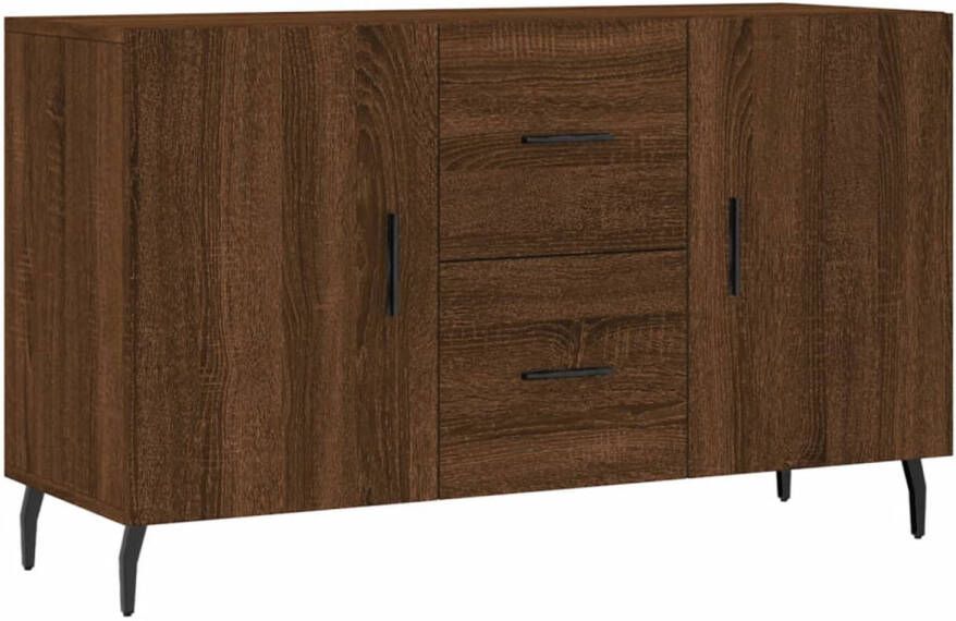 The Living Store Dressoir Bruineiken Metalen Poten 100 x 36 x 60 cm