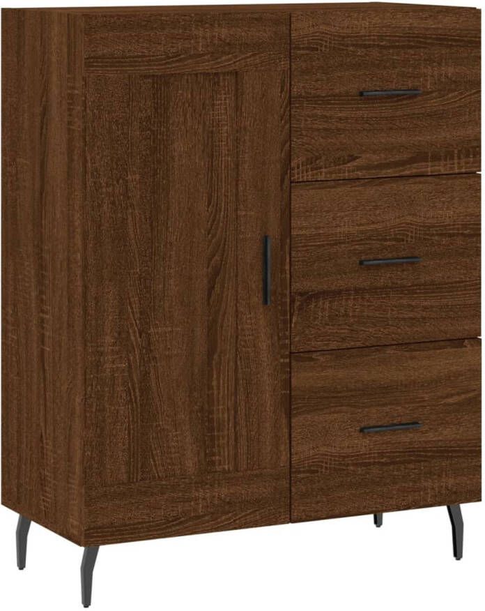 The Living Store Dressoir Bruineiken Trendy Opbergmeubels 69.5 x 34 x 90 cm Duurzaam hout