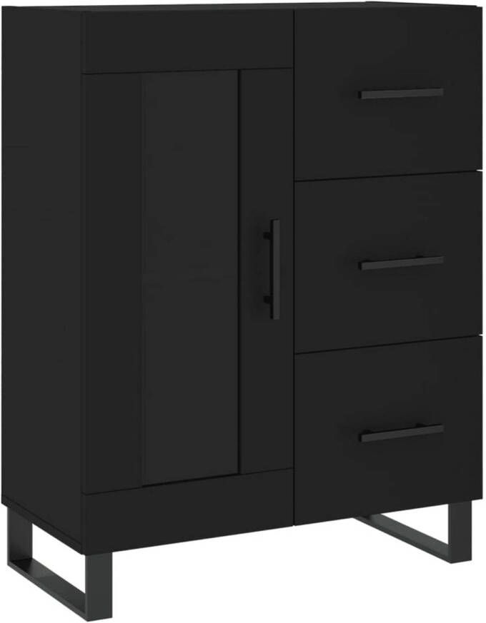 The Living Store Dressoir Classic 69.5 x 34 x 90 cm Zwart