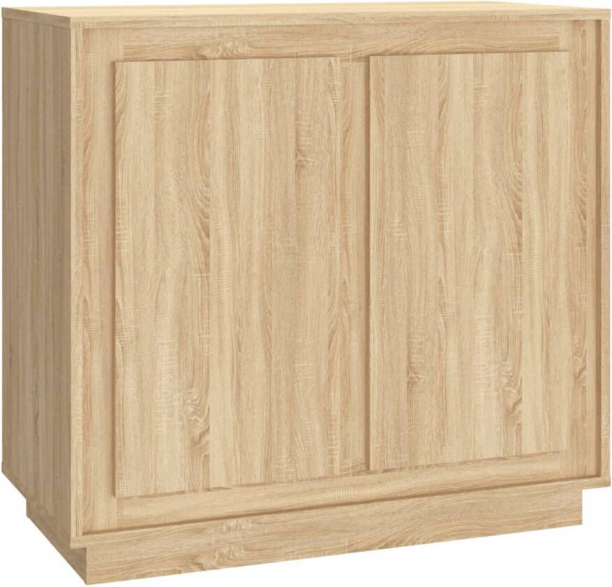 The Living Store Dressoir Classic Bewerkt hout 80 x 34 x 75 cm Sonoma eiken