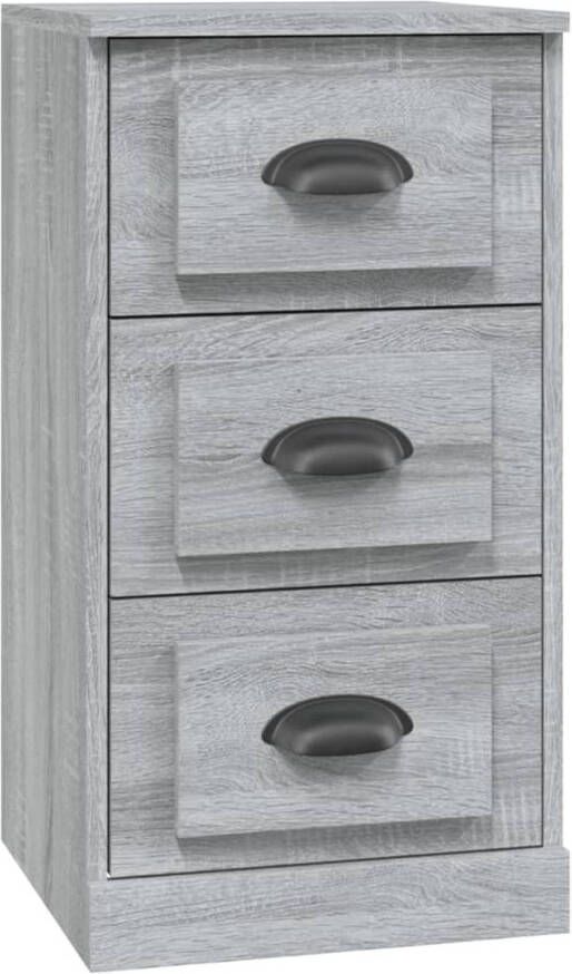 The Living Store Dressoir Classic Bijzetkast Grijs Sonoma Eiken 36x35.5x67.5 cm