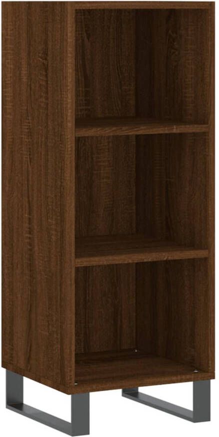 The Living Store Dressoir Classic Bruineiken 34.5 x 32.5 x 90 cm Duurzaam bewerkt hout