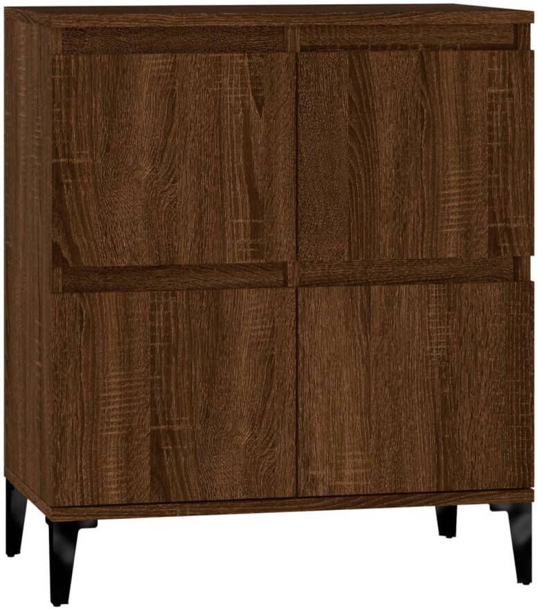 The Living Store Dressoir Classic Bruineiken 60 x 35 x 70 cm Duurzaam bewerkt hout en metaal