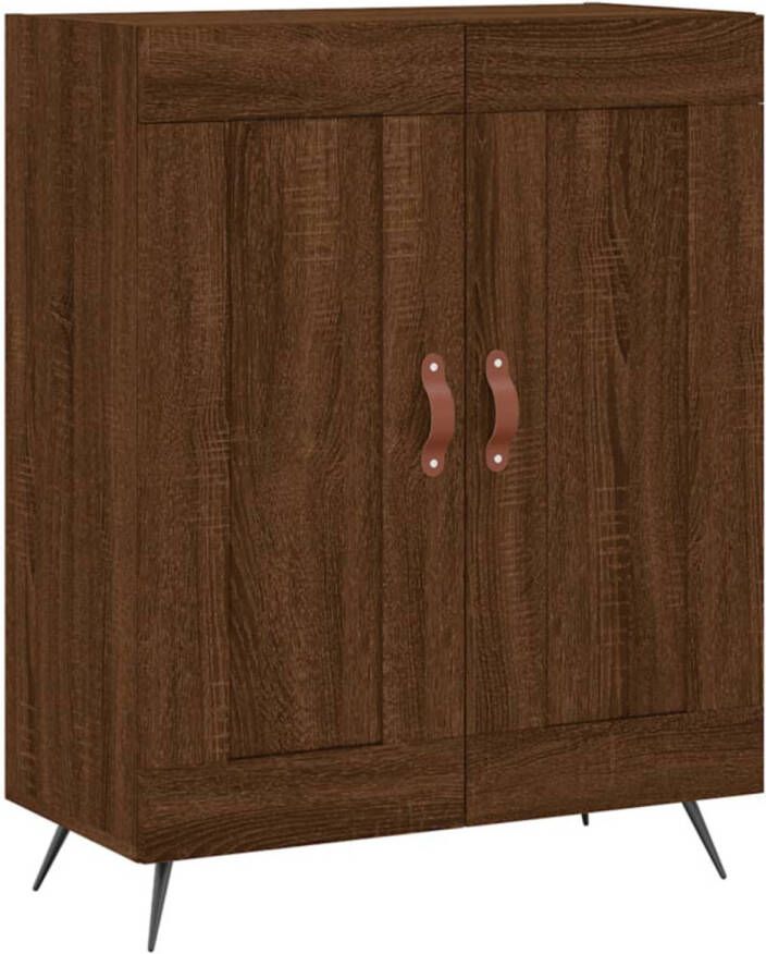 The Living Store Dressoir Classic Bruineiken 69.5 x 34 x 90 cm Duurzaam hout metaal