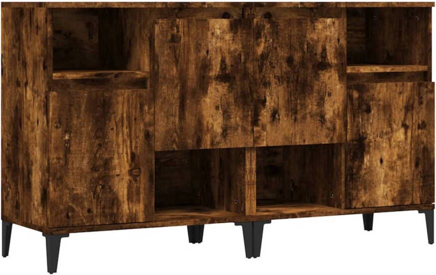 The Living Store Dressoir Classic Gerookt eiken 60 x 35 x 70 cm Duurzaam hout