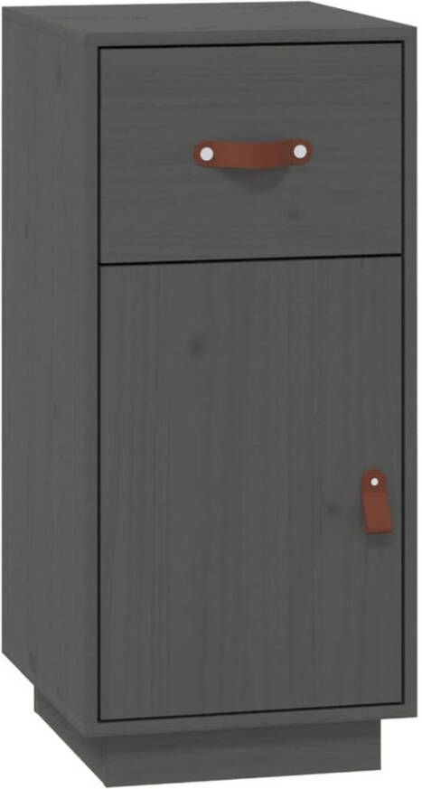 The Living Store Dressoir Classic Grijs 34 x 40 x 75 cm Massief Grenenhout