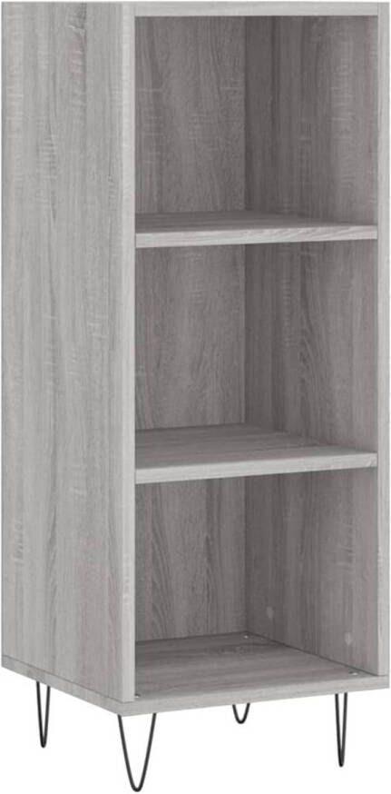 The Living Store Dressoir Classic Grijs Sonoma Eiken 34.5 x 32.5 x 90 cm Duurzaam Hout