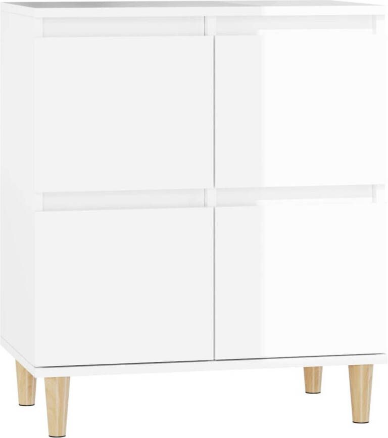 The Living Store Dressoir Classic Hoogglans wit 60 x 35 x 70 cm