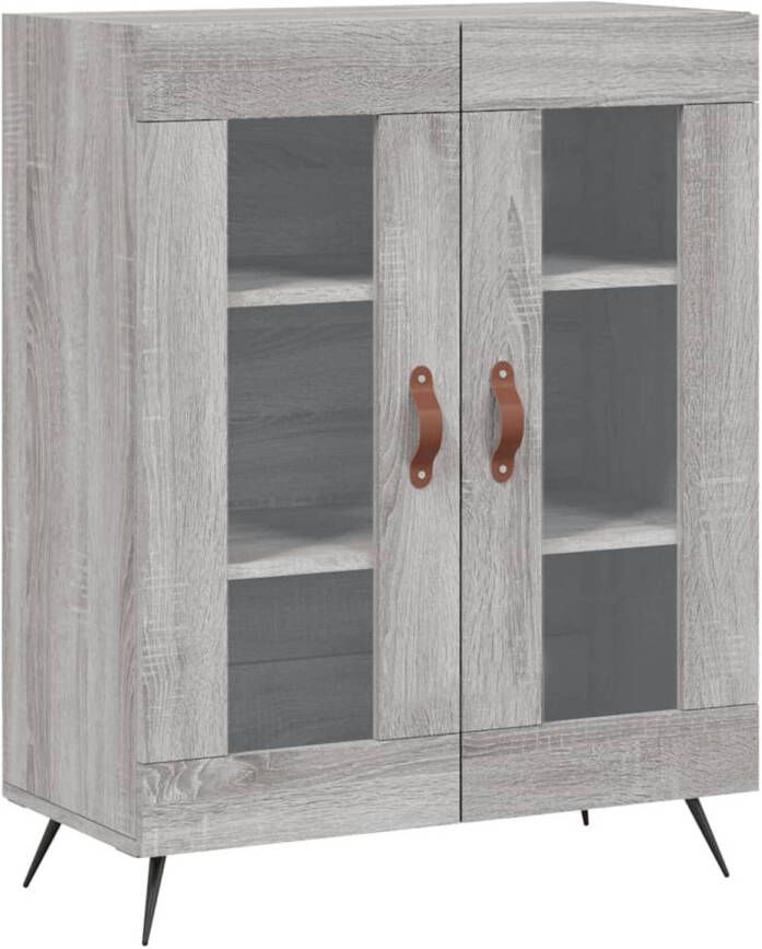 The Living Store Dressoir Classic Kast 69.5 x 34 x 90 cm Grijs Sonoma Eiken