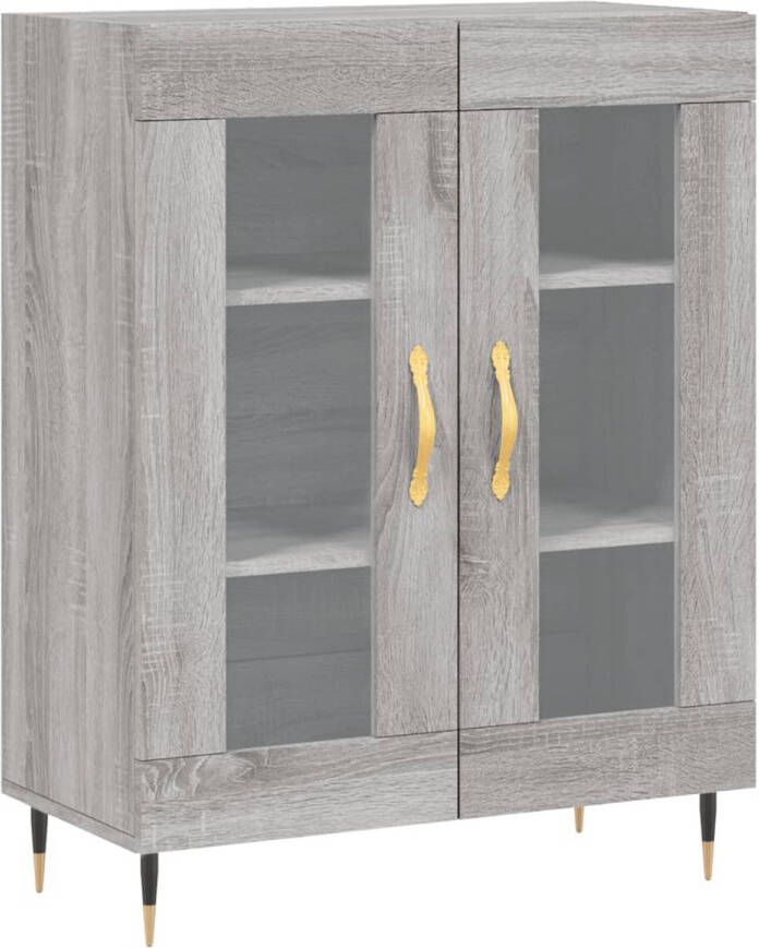 The Living Store Dressoir Classic Kast 69.5 x 34 x 90 cm Grijs Sonoma Eiken