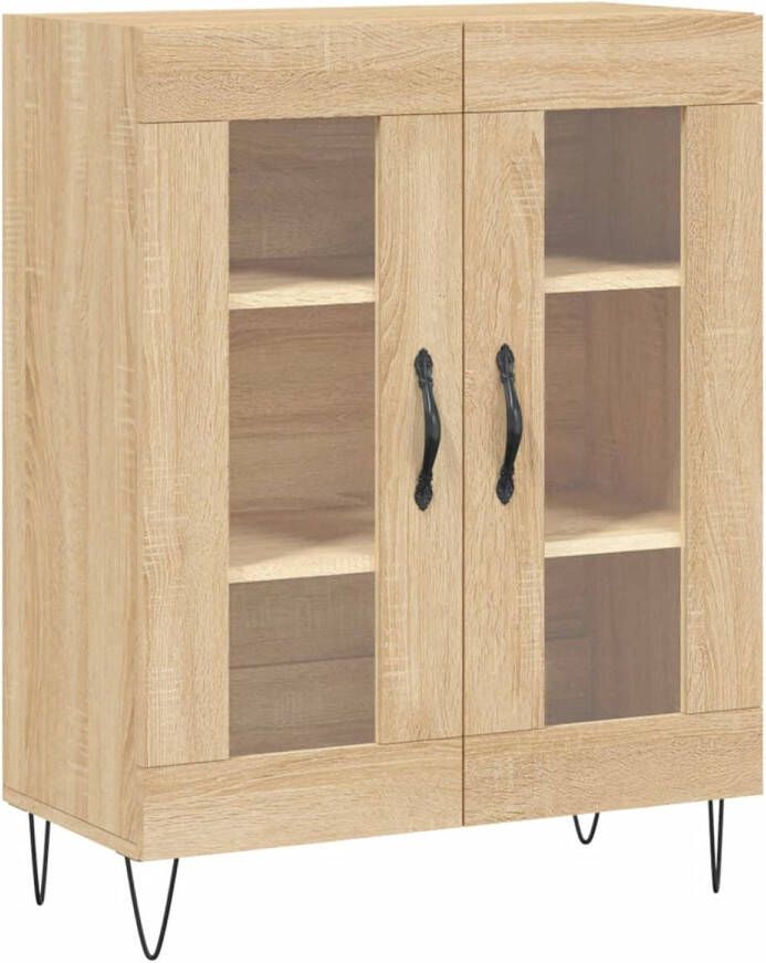 The Living Store Dressoir Classic Kast 69.5 x 34 x 90 cm Sonoma Eiken